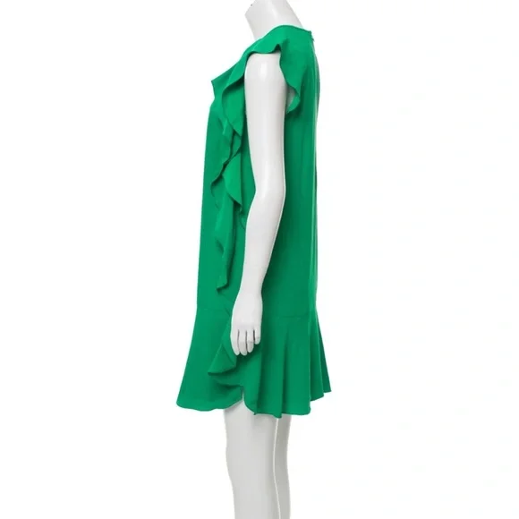 Valentino Ruffle  Shift Dress Kelly green size 40 Small - Picture 3 of 13